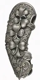 shamrock armor tattoo design idea