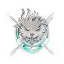 dumpster fire tattoo design idea