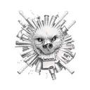 dumpster fire tattoo design idea