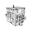 dumpster fire tattoo design idea