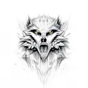 male anthropomorphic werewolf raping human female  tattoo design idea