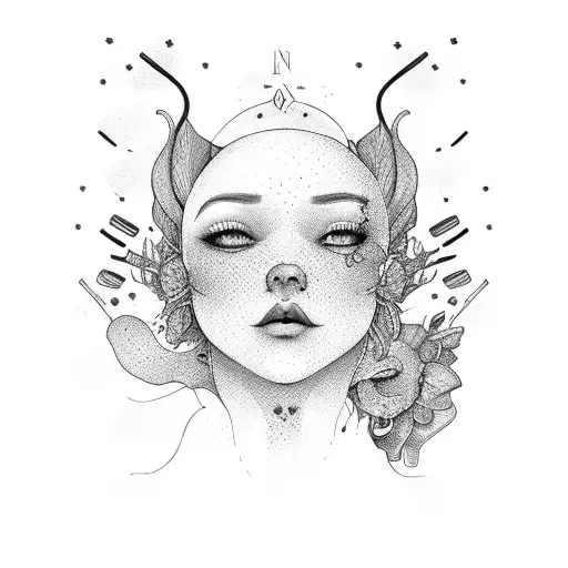 the girl never gives up tattoo design idea