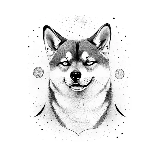 Shiba inu tattoo design idea