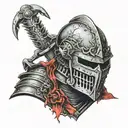 zombie knight tattoo design idea