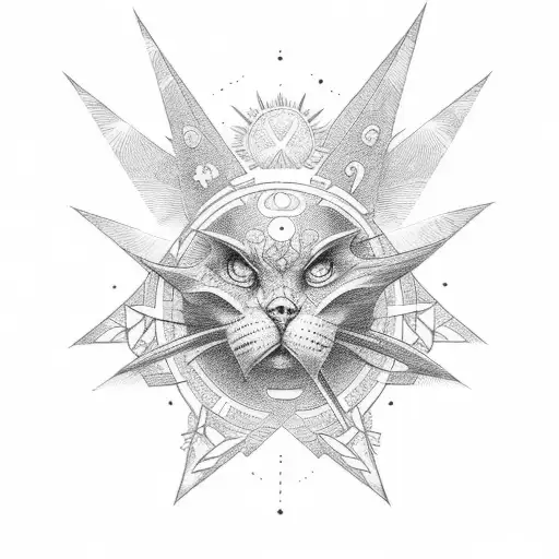 Soleil couchant tattoo design idea