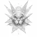 Soleil couchant tattoo design idea