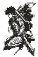 Berserk anime tattoo design idea
