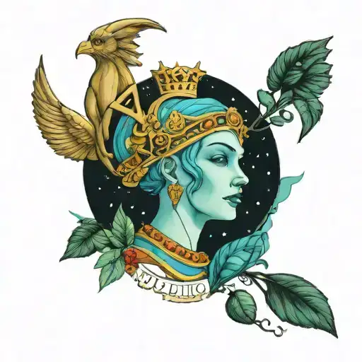 high priestess tarot, Artemis goddesse greek,Jacinta-rose,sphinx,alien,queen,eygpt,ancient, bj tattoo design idea