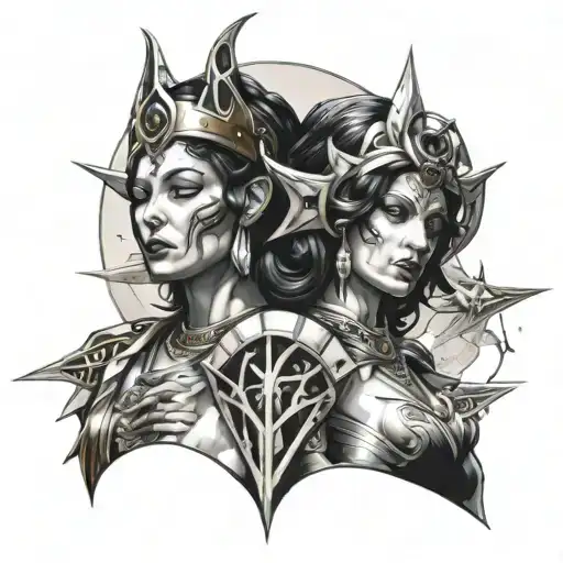 hugh priestess gemini empress intergalactic masterpiece! Unleash tattoo design idea
