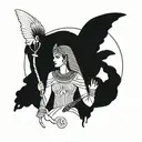 high priestess,Jacinta-rose,gemini, sphinx,artimis,greek,tora scroll,ancient egypt,empress tattoo design idea