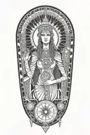 high priestess tarot, Artemis goddesse greek,Jacinta-rose,sphinx,alien,queen,eygpt,ancient,shapeshifter,holy  tattoo design idea