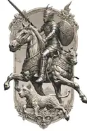 warrior riding in chariot with weapon eygptian warrior horses sphinx cat tattoo design idea