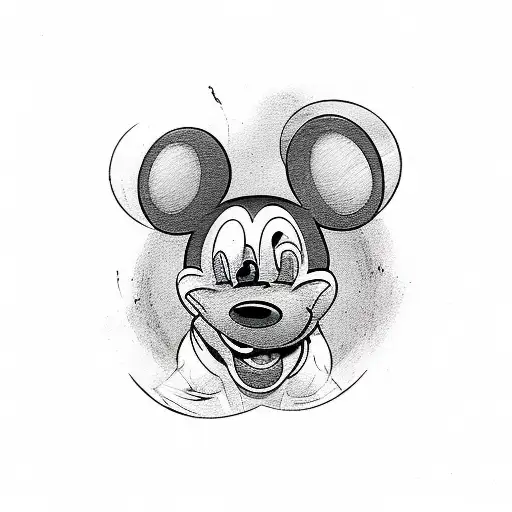 A dog bone with the name Mickey tattoo design idea