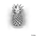 Pineapple tattoo design idea