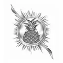 Pineapple tattoo design idea