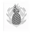 Pineapple tattoo design idea