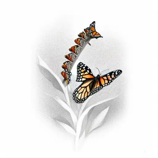 Monarch butterfly  tattoo design idea