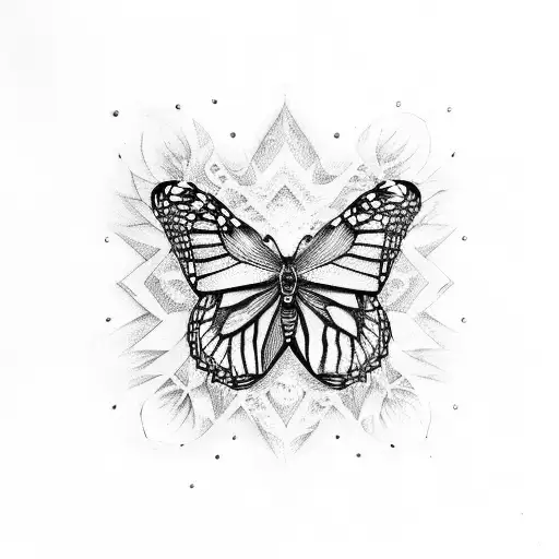  Monarch butterfly  tattoo design idea