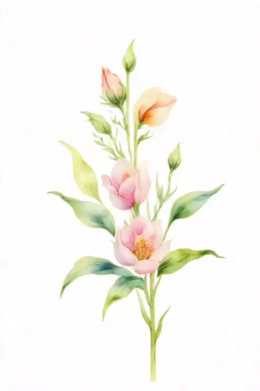 flower with still i rise as the stem tattoo design idea