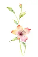 flower with still i rise as the stem tattoo design idea
