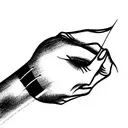 mummy ribbons going up from wrist to forearm tattoo design idea