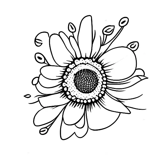 daisy with i love you a bushel and a peck tattoo design idea
