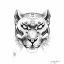 torpedo with panther tattoo design idea