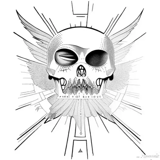 icarus falling with a frase that says mememto mori tattoo design idea