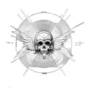 icarus falling with a frase that says mememto mori tattoo design idea