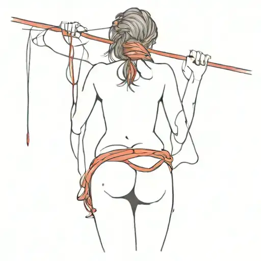 a woman tied by her hands is tied to the ceiling and her bottom is red from being beaten with a whip and a hand tattoo design idea