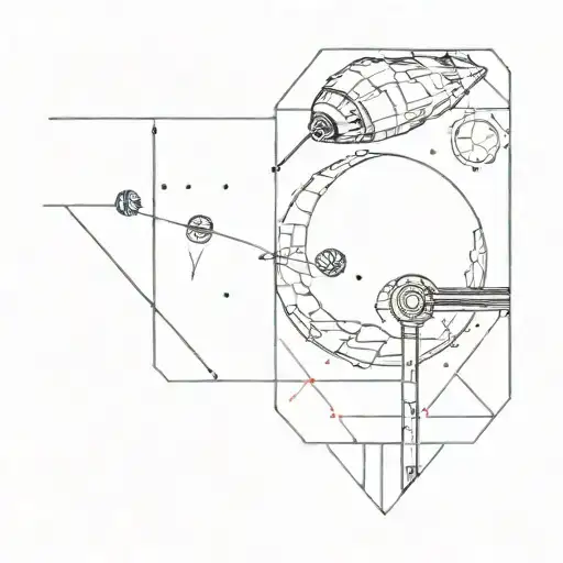 minimalistic space related + star wars + universe patchwork sleeve tattoo design idea