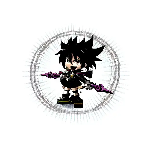 black keyblade tattoo design idea