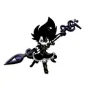 black keyblade tattoo design idea