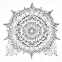 mandala fractal design that represents consciousness and meditation tattoo design idea