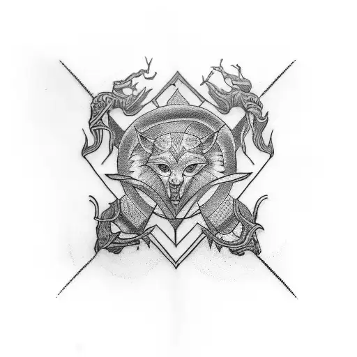 4 siblings consisting of 1 brother and 3 sisters tattoo design idea