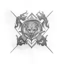 4 siblings consisting of 1 brother and 3 sisters tattoo design idea