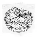 Mountain Scene tattoo design idea