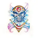 grateful dead skull tattoo design idea