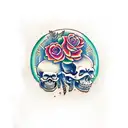 grateful dead skull tattoo design idea