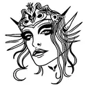 hel queen of the underworld  tattoo design idea