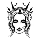 hel queen of the underworld  tattoo design idea