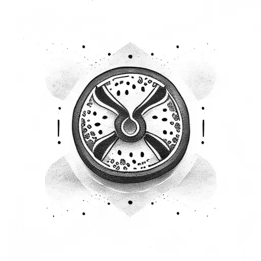 knife with sushi tattoo design idea