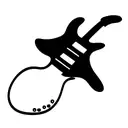 cartoon ghost playing electric guitar tattoo design idea