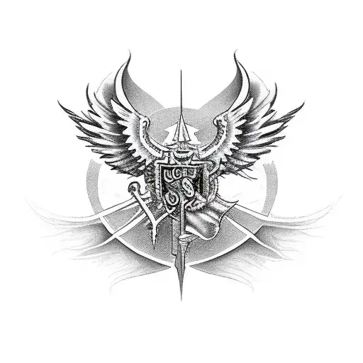 st michael tattoo design idea