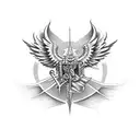 st michael tattoo design idea