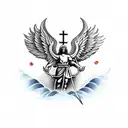 st michael tattoo design idea