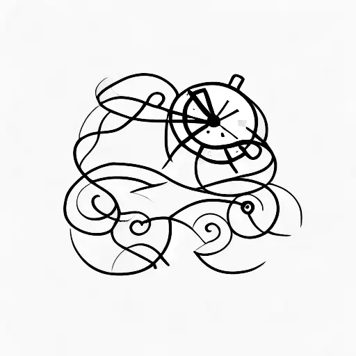 two simple clocks  tattoo design idea