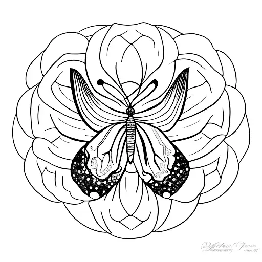 Minimalist "A Minimalist Tattoo Of A Butterfly..." Tattoo Idea