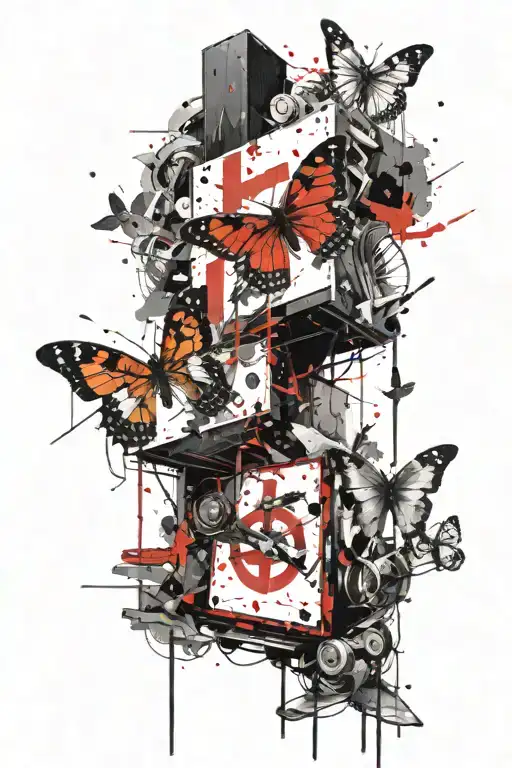 games church butterfly gym equipment tattoo design idea