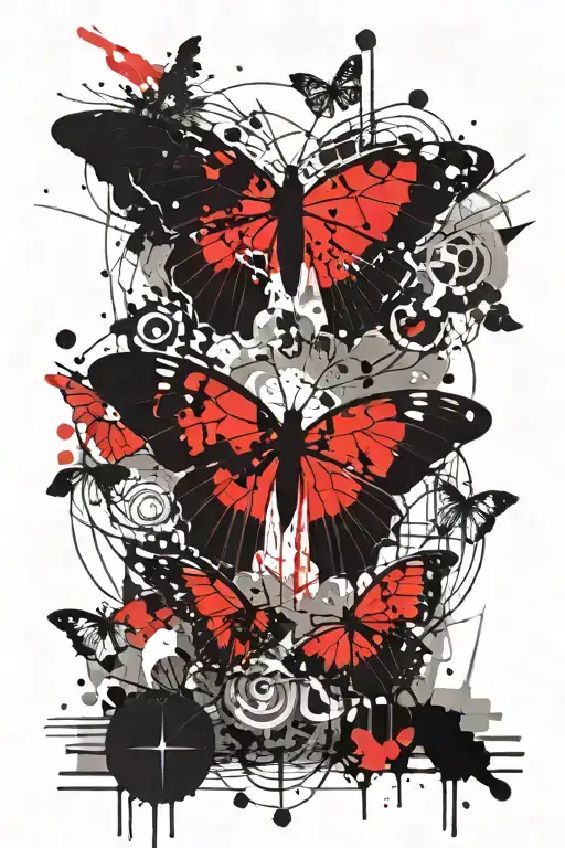 games church butterfly gym tattoo design idea